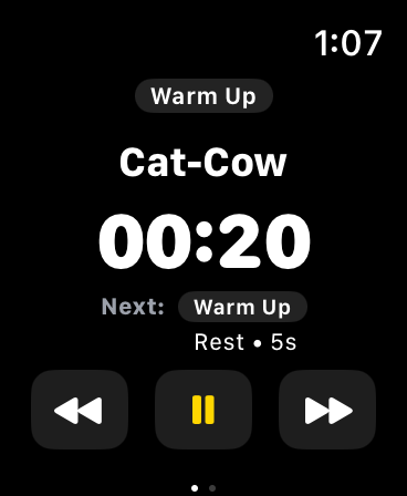 Apple Watch — live class timer